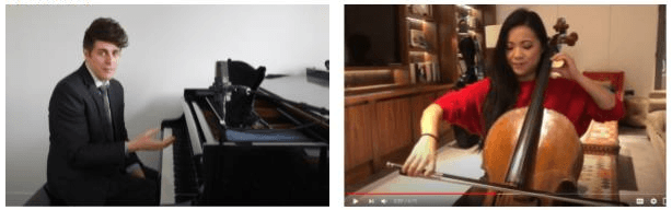 Example: Video framing when speaking and showing your instrument